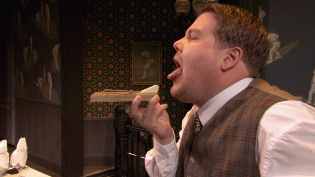One Man Two Guvnors James Corden Eating